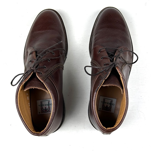 Cable And Co. Brown Leather Ankle Boots mens size 9.5 D - Picture 4 of 6